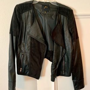 Jack by BB Dakota. Faux leather/suede moto jacket.